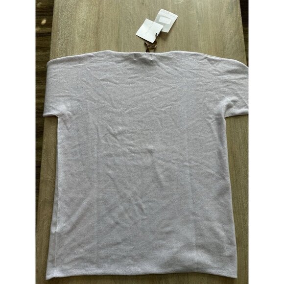 Bianco & Blue Lavender Boatneck Sweater Cashmere Silk Wool Blend Medium - Picture 5 of 6